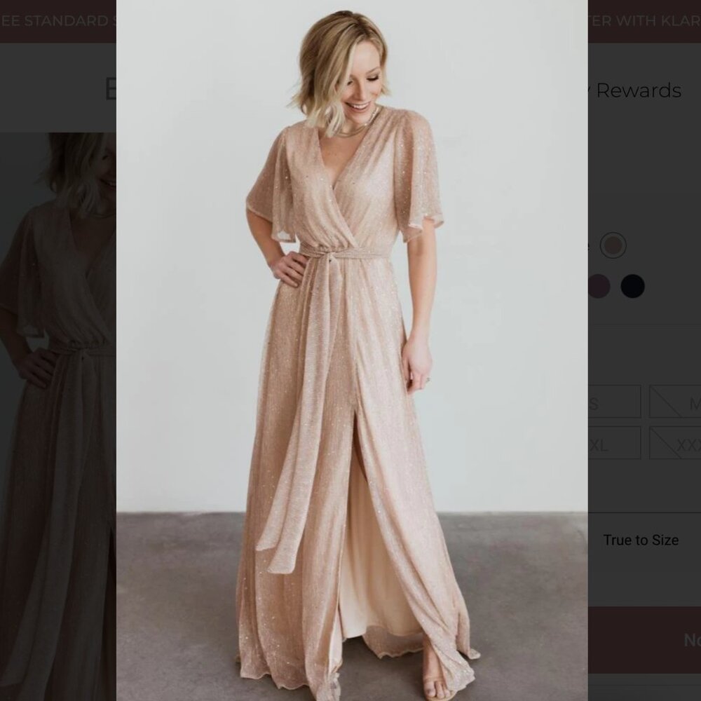 Baltic Born Shimmering Champagne Dress